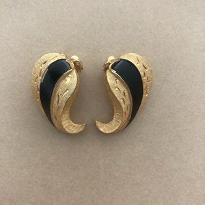 Kramer Vintage Enamel & Goldtone Earrings